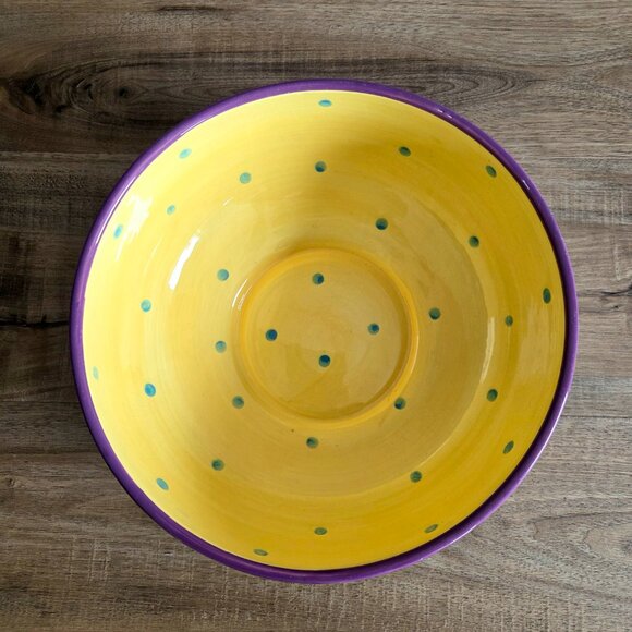 Large vintage ceramic bowl Catzilla 1999 by Candace Reiter w/hand painted cats. - Picture 6 of 10